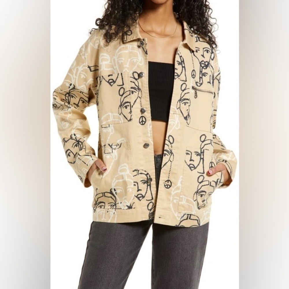 Nordstrom x Cristina Martinez Stretch Twill Utility Jacket XS Artsy Chore Work